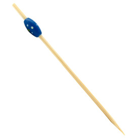 Pique en Bambou "Punteado" Bleu 120mm (200 Unités)