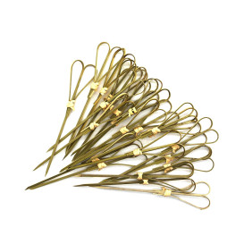Pique en Bambou "Cuore" Vert Naturel 180mm (200 Unités)