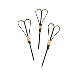 Pique en Bambou "Cuore" Noir 90mm (200 Unités)