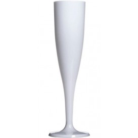 Flûte Plastique pour Champagne Blanc 115ml 1P (120 Utés)