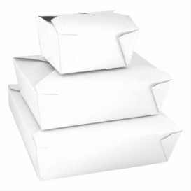 Boîte Carton Américaine Blanc 11,3x9x6,4cm 780ml (450 Utés)