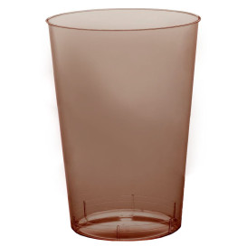 Verre Plastique Moon Marron Transp. PS 230ml (50 Unités)