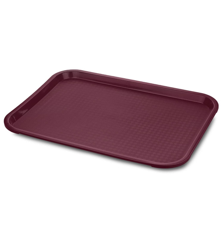 Plateau en Plastique Fast Food Bordeaux 35,5x45,3cm (1 Uté) Plateau en Plastique Fast Food Bordeaux 35,5x45,3cm (1 Uté)