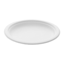 Assiette Bio en Canne à Sucre Blanc Ø180mm (600 Unités)