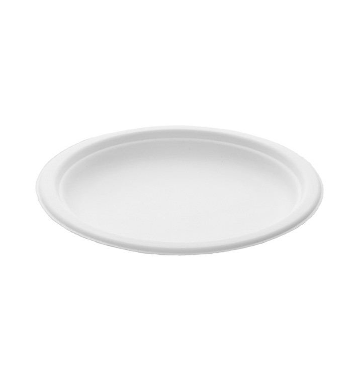 Assiette Bio en Canne à Sucre Blanc Ø180mm (600 Unités) Assiette Bio en Canne à Sucre Blanc Ø180mm (600 Unités)