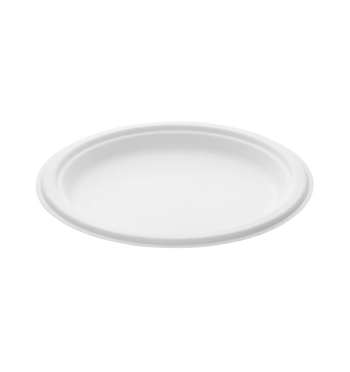 Assiette Bio en Canne à Sucre Blanc Ø230mm (500 Unités) Assiette Bio en Canne à Sucre Blanc Ø230mm (500 Unités)