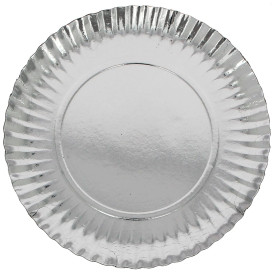 Assiette en Carton Ronde Argenté 230 mm (100 Unités)