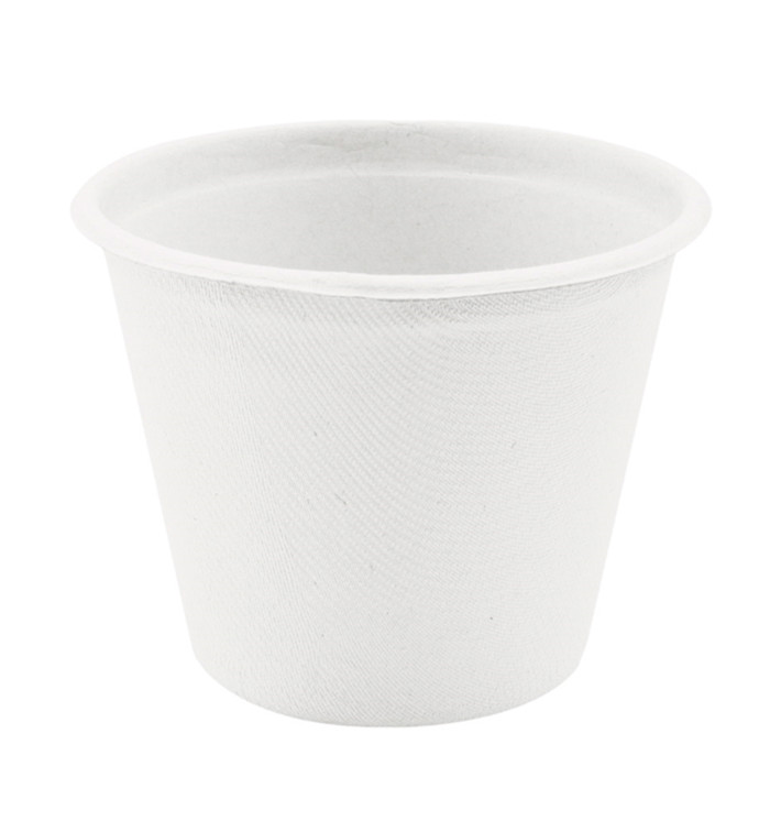 Pot Bio en Canne à Sucre Blanc Ø95mm 425ml (50 Utés) Pot Bio en Canne à Sucre Blanc Ø95mm 425ml (50 Utés)