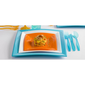 Assiette Plastique Réutilisable Plate Orange PP 180mm (300 Utés)