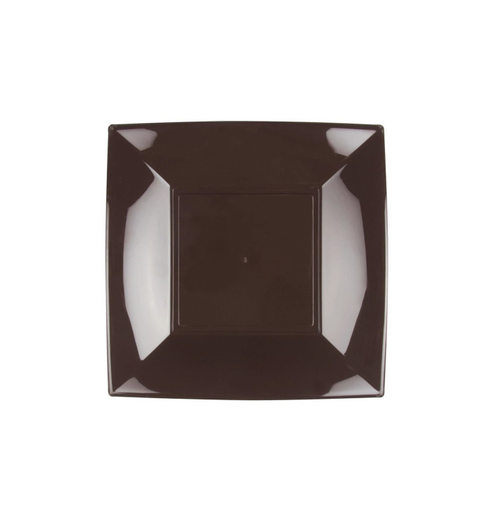 Assiette Plastique Réutilisable Plate Marron PP 180mm (25 Utés) Assiette Plastique Réutilisable Plate Marron PP 180mm (25 Utés)