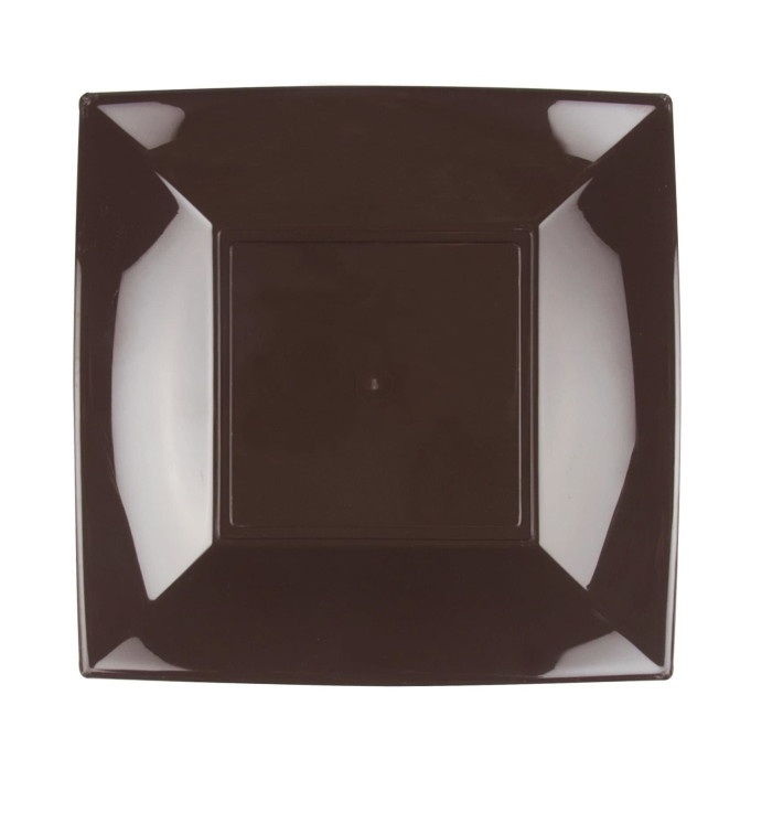 Assiette Plastique Réutilisable Plate Marron PP 230mm (25 Utés) Assiette Plastique Réutilisable Plate Marron PP 230mm (25 Utés)