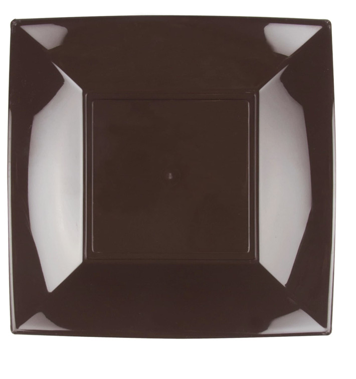 Assiette Plastique Réutilisable Plate Marron PP 290mm (144 Utés) Assiette Plastique Réutilisable Plate Marron PP 290mm (144 Utés)
