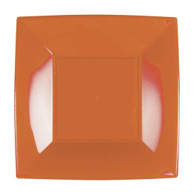 Assiette Plastique Réutilisable Plate Orange PP 180mm (25 Utés)