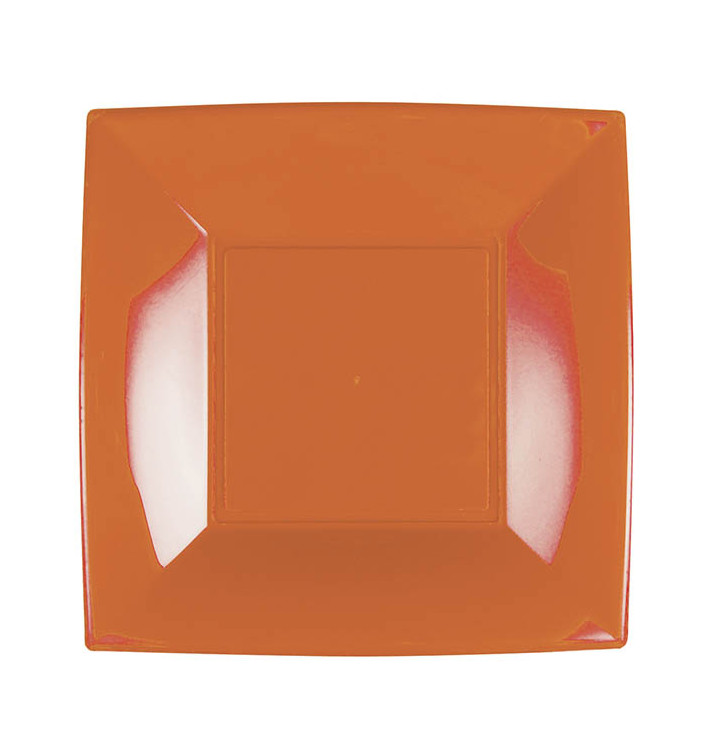 Assiette Plastique Réutilisable Plate Orange PP 180mm (300 Utés)