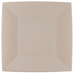 Assiette Plastique Réutilisable Plate Beige PP 290mm (12 Utés)