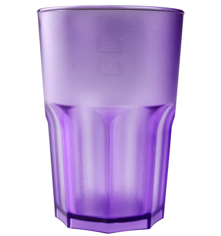 Verre Réutilisable SAN Frost Violet Transp. 400ml (5 Utés)