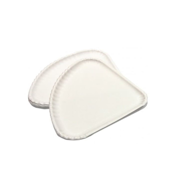 Assiette Triangulaire à Pizza Carton Blanc 1/4 (100 Utés) Assiette Triangulaire à Pizza Carton Blanc 1/4 (100 Utés)