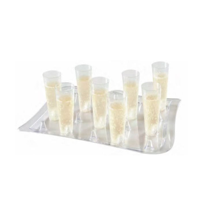 Plateau Plastique Transp. Support Flûtes 37x26cm (40 Utés) Plateau Plastique Transp. Support Flûtes 37x26cm (40 Utés)