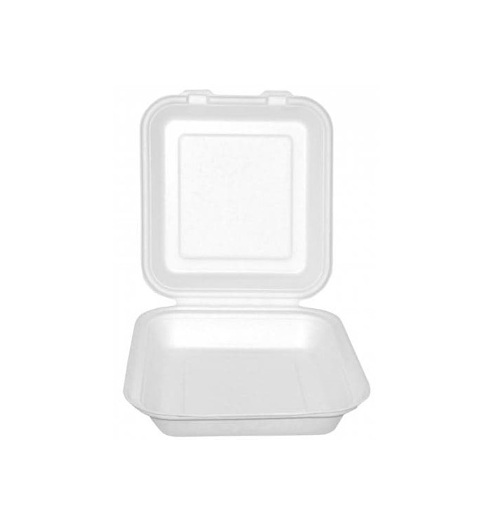 Boîte Bio en Canne à Sucre Blanc 20x18x5cm (200 Utés) Boîte Bio en Canne à Sucre Blanc 20x18x5cm (200 Utés)