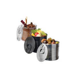 Boîte de Conserve Transparente PS 220ml Ø7,4x7cm (20 Utés)
