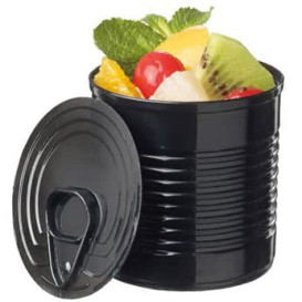 Boîte de Conserve Noire PS 110ml Ø6x5,7cm (25 Utés)