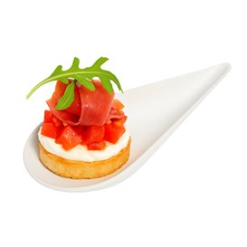 Mise en Bouche Ovale Canne à Sucre Blanc 8x5 cm (50 Utés)