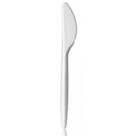 Couteau Plastique Luxury Blanc 175mm (20 Unités)