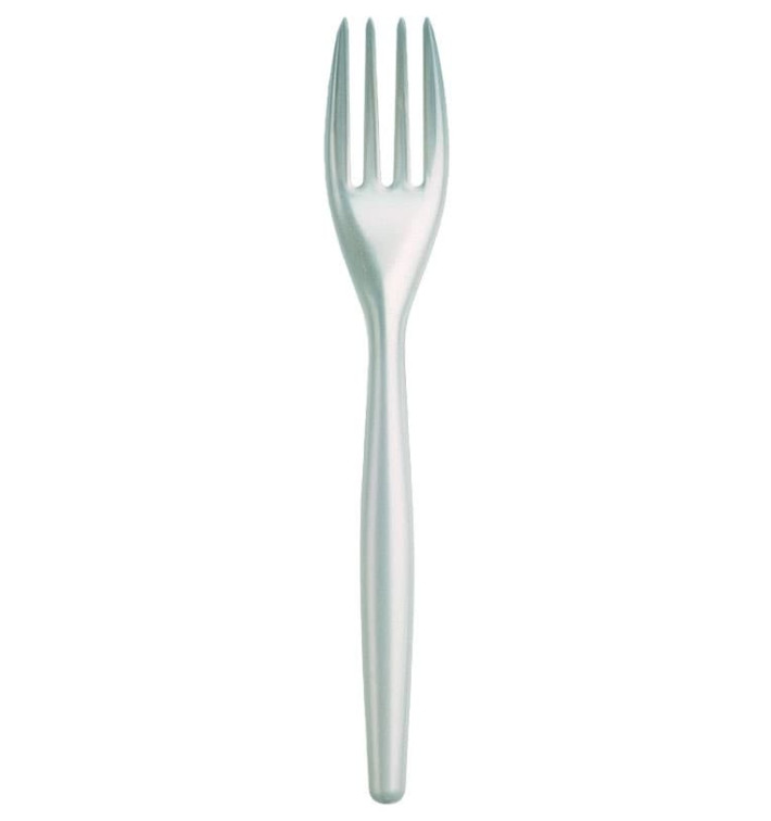 Fourchette Plastique Easy PS Blanc Perle 180mm (20 Unités) Fourchette Plastique Easy PS Blanc Perle 180mm (20 Unités)