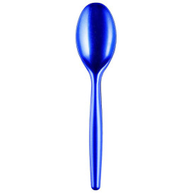 Cuillère Plastique Easy PS Bleu Perle 185mm (20 Unités)