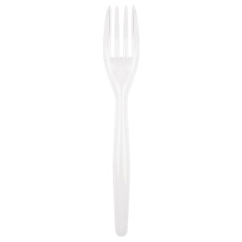 Fourchette Plastique Easy PS Blanc 180mm (20 Unités)