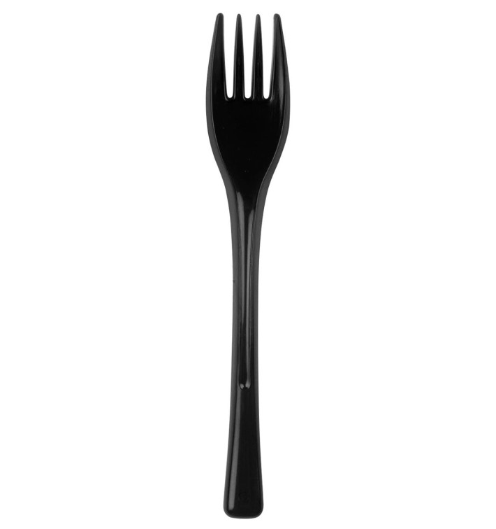 Fourchette Plastique Fly noir 140mm (50 Unités) Fourchette Plastique Fly noir 140mm (50 Unités)