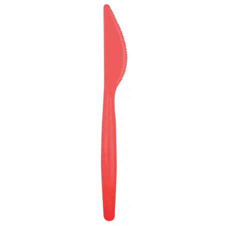 couteau Plastique Easy PS Rouge 185mm (20 Unités)