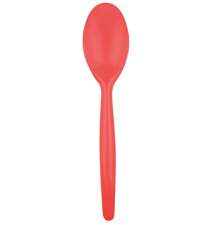 Cuillère Plastique Easy PS Rouge 185mm (20 Unités)