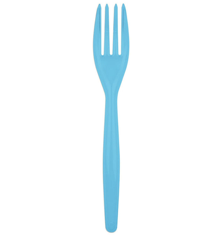 Fourchette Plastique Easy PS Turquoise 180mm (500 Unités) Fourchette Plastique Easy PS Turquoise 180mm (500 Unités)