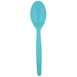 Cuillère Plastique Easy PS Turquoise 185mm (20 Unités)