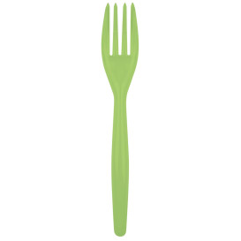 Fourchette Plastique Easy PS Vert citron 180mm (20 Unités)