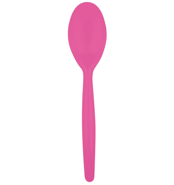 Cuillère Plastique Easy PS Fuchsia 185mm (500 Unités)