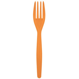 Fourchette Plastique Easy PS Orange 180mm (20 Unités)