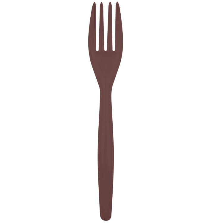 Fourchette Plastique Easy PS Marron 180mm (20 Unités) Fourchette Plastique Easy PS Marron 180mm (20 Unités)