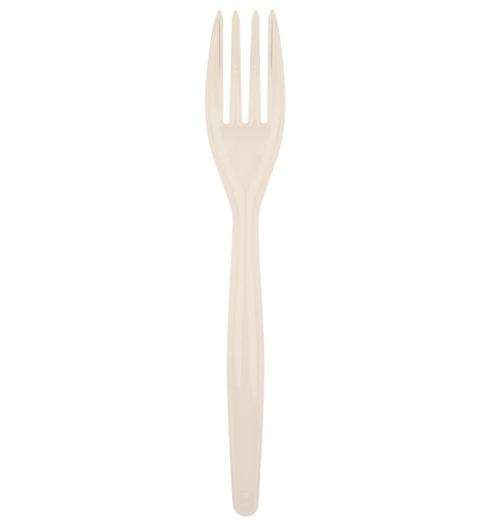 Fourchette Plastique Easy PS Crème 180mm (500 Unités) Fourchette Plastique Easy PS Crème 180mm (500 Unités)