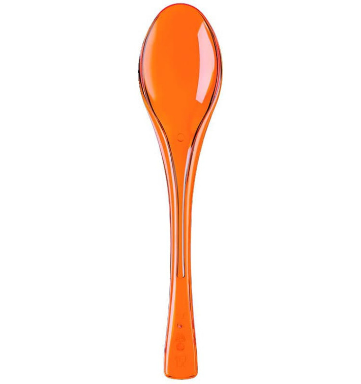 Cuillère Plastique Fly orange transp.145mm (3000 Utés) Cuillère Plastique Fly orange transp.145mm (3000 Utés)