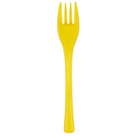 Fourchette Plastique Fly jaune Transp. 140mm (50 Unités)