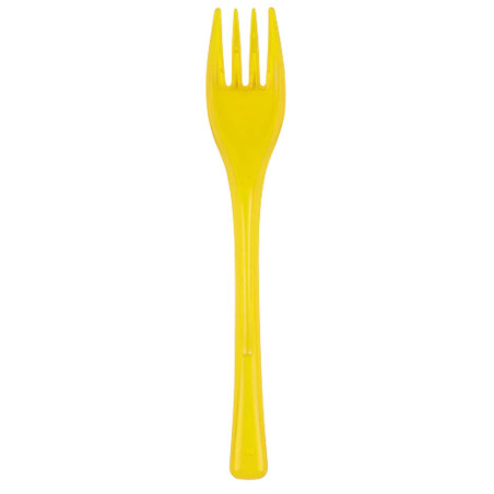 Fourchette Plastique Fly jaune Transp. 140mm (50 Unités)