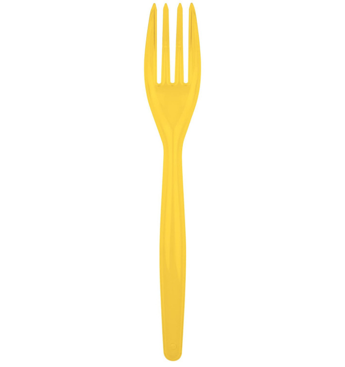 Fourchette Plastique Easy PS Jaune 180mm (20 Unités) Fourchette Plastique Easy PS Jaune 180mm (20 Unités)