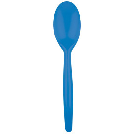 Cuillère Plastique Easy PS Bleu Transp. 185mm (20 Unités)