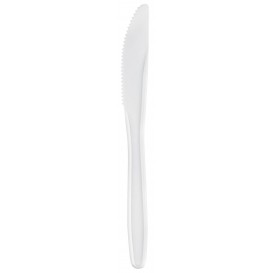 Couteau Plastique Easy PP Blanc 175mm (100 Unités)