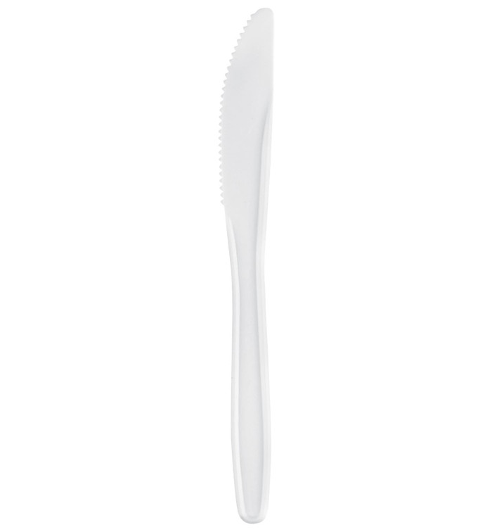 Couteau Plastique Easy PP Blanc 175mm (100 Unités) Couteau Plastique Easy PP Blanc 175mm (100 Unités)