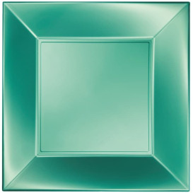 Assiette Plastique Réutilisable Plate Vert Pearl PP 230mm (25 Utés)