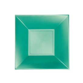 Assiette Plastique Réutilisable Creuse Verte Pearl PP 180mm (300 Utés)