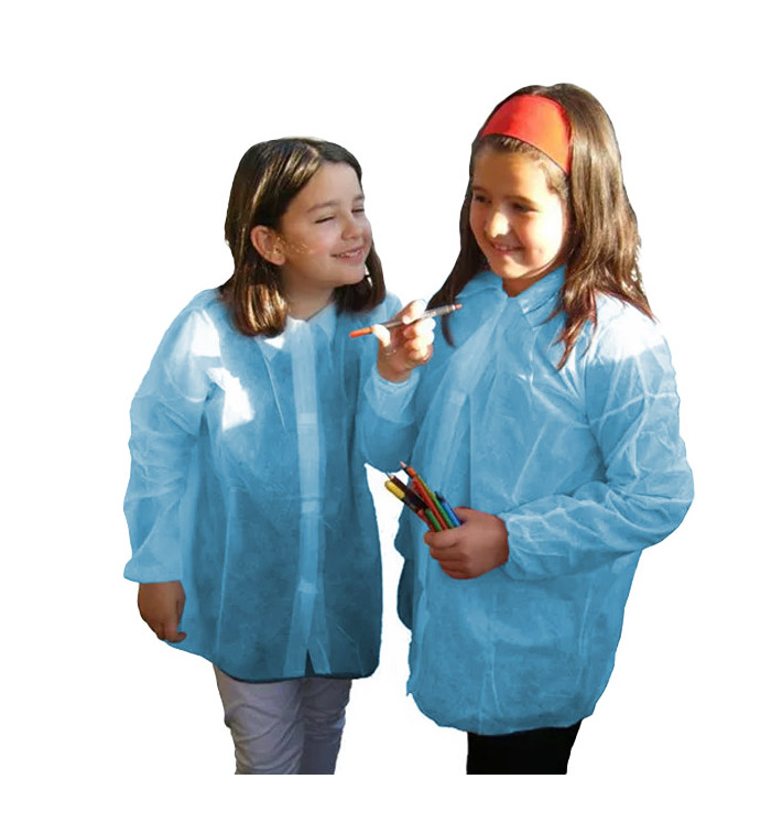 Blouse Enfant PP Bleu Velcro et Sans Poches (1 Uté) Blouse Enfant PP Bleu Velcro et Sans Poches (1 Uté)